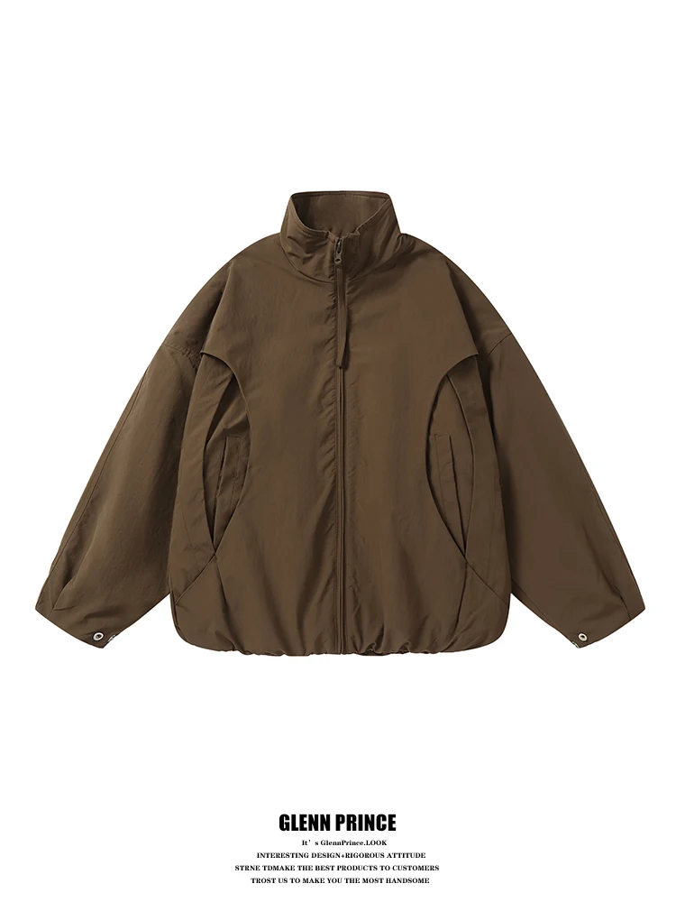 GPstudio American Retro Deconstructed Batwing Sve Stand Collar Flight Jaet Men's Spring Cool ort Workwear Coat
GPstudio American Retro Deconstructed Batwing Sve Stand Collar Flight Jaet Men's Spring Cool ort Workwear Coat