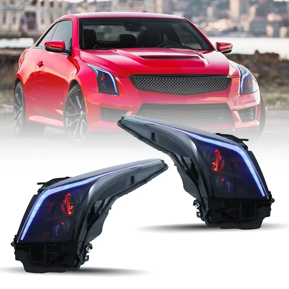 Led Headlights for Cadillac ATS ATSL 2014-2018 Start Up Animation Front HeadLamps With Red Devil-eyes Assemblly
Led Headlights for Cadillac ATS ATSL 2014-2018 Start Up Animation Front HeadLamps With Red Devil-eyes Assemblly
