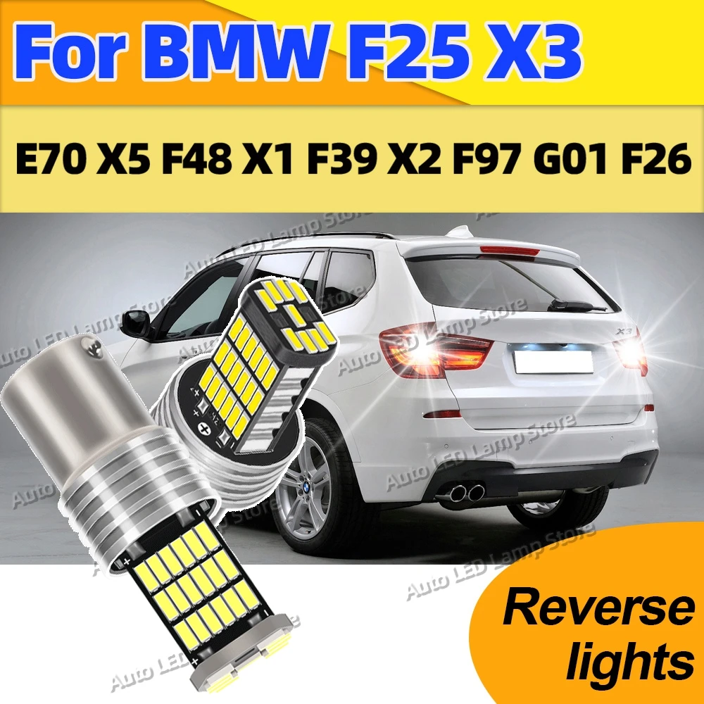 2PCS LED Reverse Light Backup Blubs 1156 45smd 6000K BA15S P21W Canbus Lamp For BMW F25 X3 E70 X5 F48 X1 F39 X2 F97 G01 F26
2PCS LED Reverse Light Backup Blubs 1156 45smd 6000K BA15S P21W Canbus Lamp For BMW F25 X3 E70 X5 F48 X1 F39 X2 F97 G01 F26
