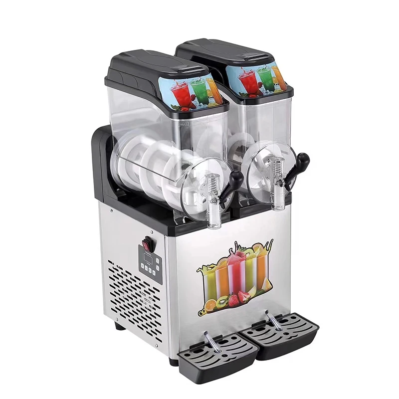 Commercial Slushie Machine Frozen Drinks Ice Beverage Slushy Machine 2*12L Large Capacity Double Tanks Slush Machine
Commercial Slushie Machine Frozen Drinks Ice Beverage Slushy Machine 2*12L Large Capacity Double Tanks Slush Machine