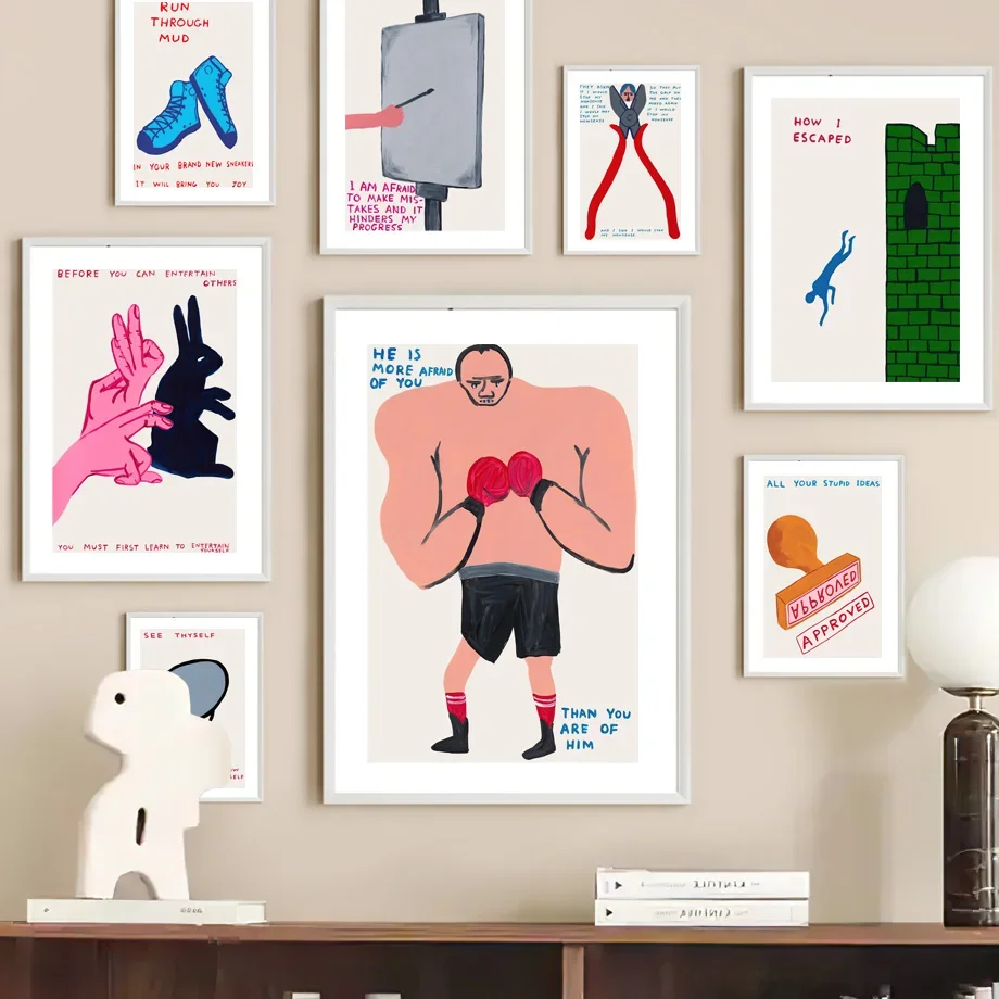 David Shrigley Boxer Pliers Mirror Milk Dog Wall Art Canvas Painting Nordic Posters And Print Wall Picture For Living Room Decor
David Shrigley Boxer Pliers Mirror Milk Dog Wall Art Canvas Painting Nordic Posters And Print Wall Picture For Living Room Decor