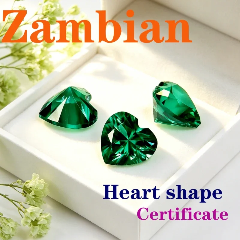 Artificial Gemstone Zambian Emerald Heart Shape Certtificate
Artificial Gemstone Zambian Emerald Heart Shape Certtificate
