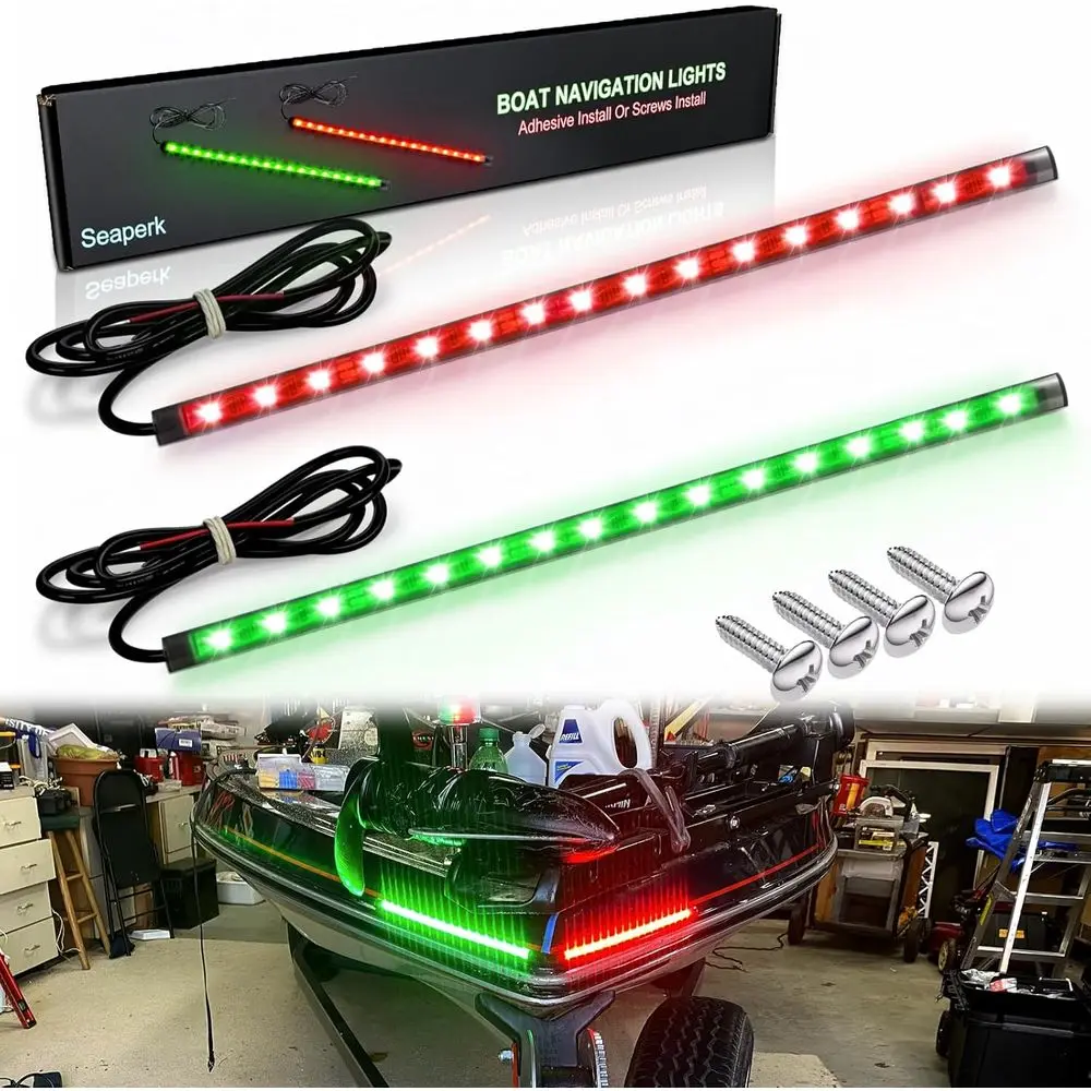 Marine LED Navigation Lights - Red & Green for Boats, Bow Illumination, Night Fishing & Boating
Marine LED Navigation Lights - Red & Green for Boats, Bow Illumination, Night Fishing & Boating