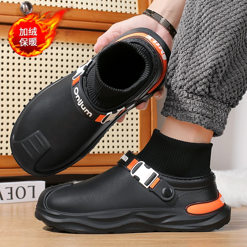 Winter Men's Wrap Heels Plush Slippers Outdoor Indoor Waterproof Non-slip Casual Warm Shoes Flip Flops Slippers Men Cotton Boots
Winter Men's Wrap Heels Plush Slippers Outdoor Indoor Waterproof Non-slip Casual Warm Shoes Flip Flops Slippers Men Cotton Boots
