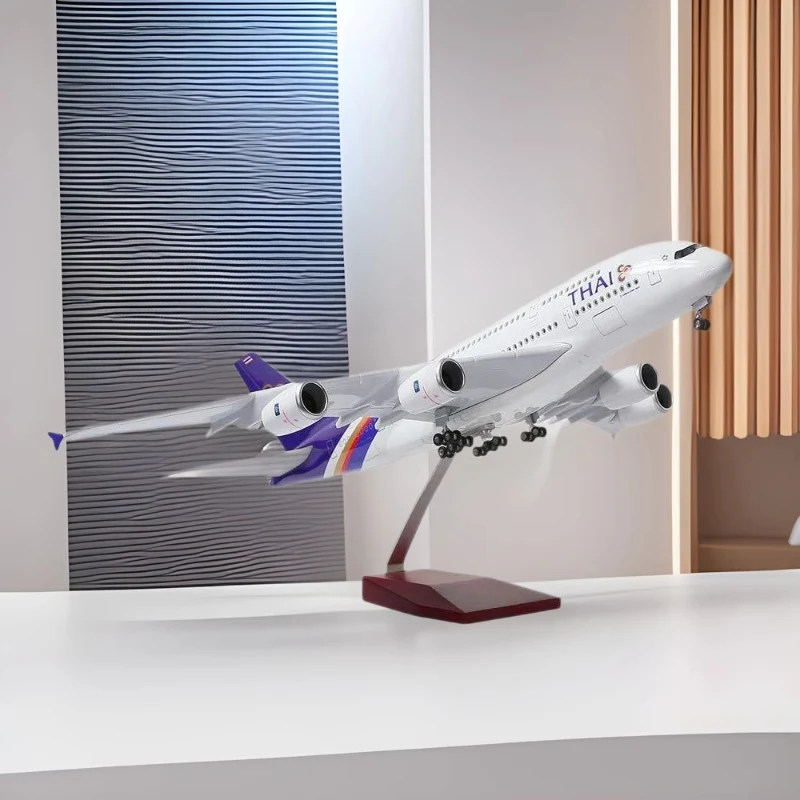 Large Toy Model Airplane 1:160 Scale Thai Airways A380 Plane Models Diecast 47CM Aircraft with LED Light for Collection or Gift
Large Toy Model Airplane 1:160 Scale Thai Airways A380 Plane Models Diecast 47CM Aircraft with LED Light for Collection or Gift