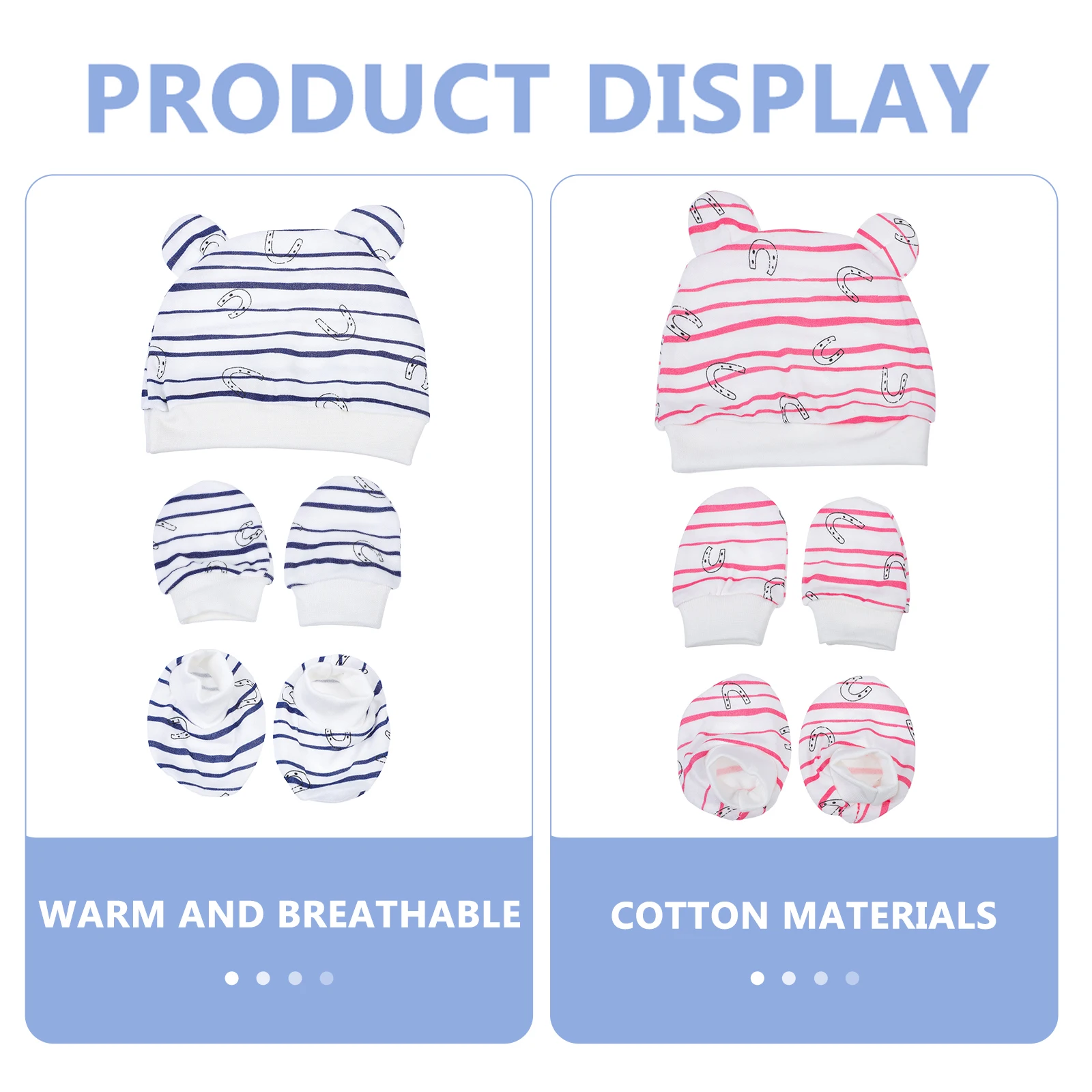 2 Sets Baby Hat Hand Foot Covers Gloves Winter Mittens Cotton Newborn Anti-scratch Practical Durable Lightweight Comfortable
2 Sets Baby Hat Hand Foot Covers Gloves Winter Mittens Cotton Newborn Anti-scratch Practical Durable Lightweight Comfortable