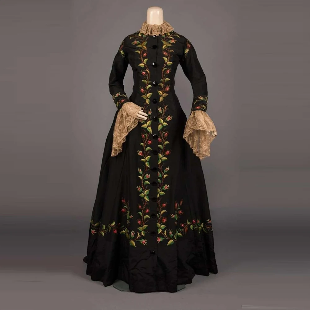 1870s Black Bustle Walking Dress Victorian Renaissance Royal Noble Duchess French Manor Ball Gown Edwardian Tea Party Costume
1870s Black Bustle Walking Dress Victorian Renaissance Royal Noble Duchess French Manor Ball Gown Edwardian Tea Party Costume