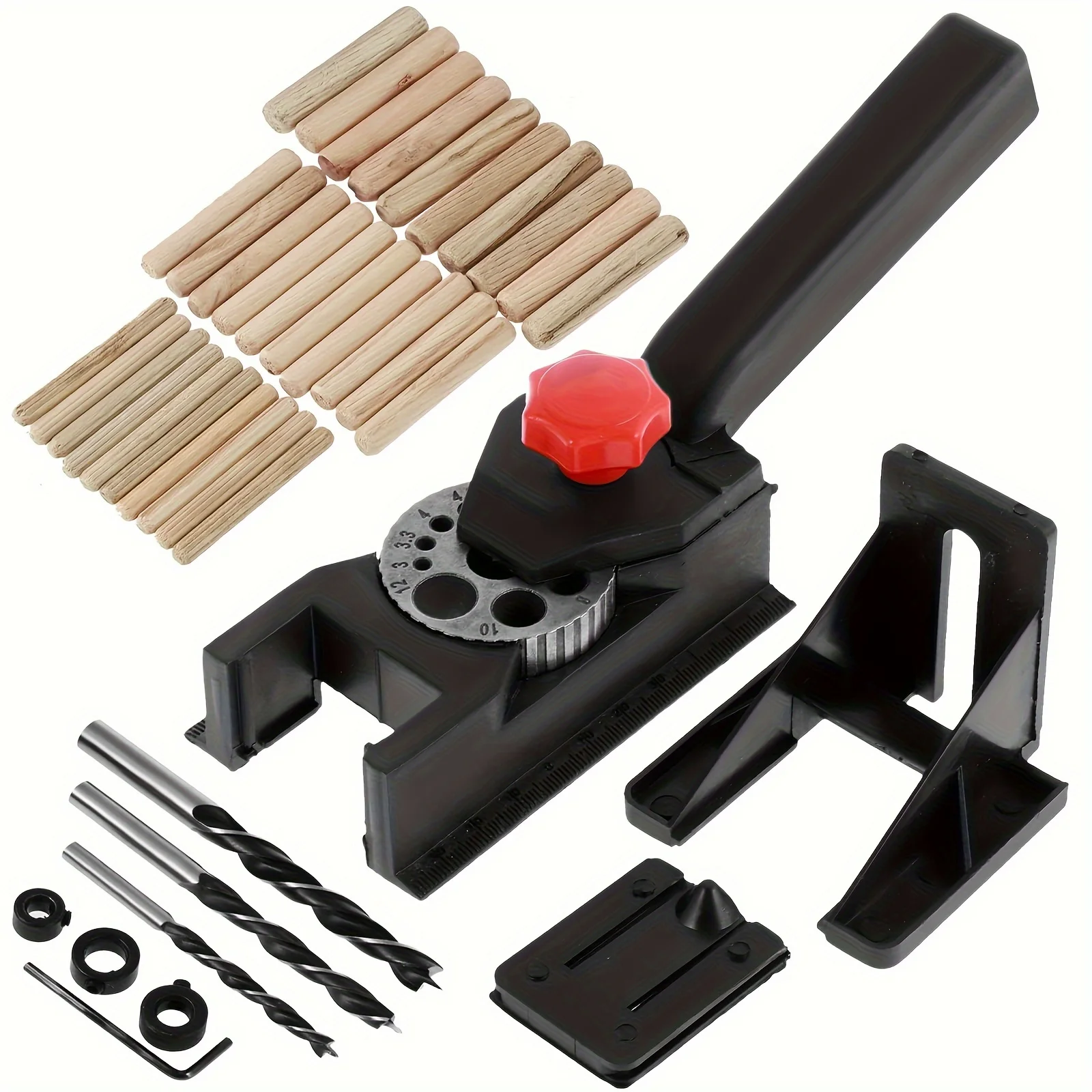 Handheld woodworking dowel jig 3-12mm joint angle locator multifunctional portable drilling guide tool with adjustable hole size
Handheld woodworking dowel jig 3-12mm joint angle locator multifunctional portable drilling guide tool with adjustable hole size