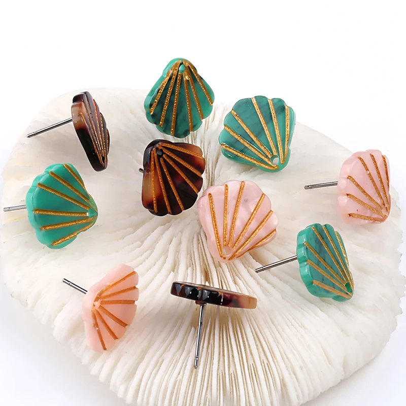 10pcs 16x16mm Resin Seashell Shape Earring Studs with Needle Pins Beauty Earrings DIY Jewelry Making Accessories Hole 1.5mm
10pcs 16x16mm Resin Seashell Shape Earring Studs with Needle Pins Beauty Earrings DIY Jewelry Making Accessories Hole 1.5mm