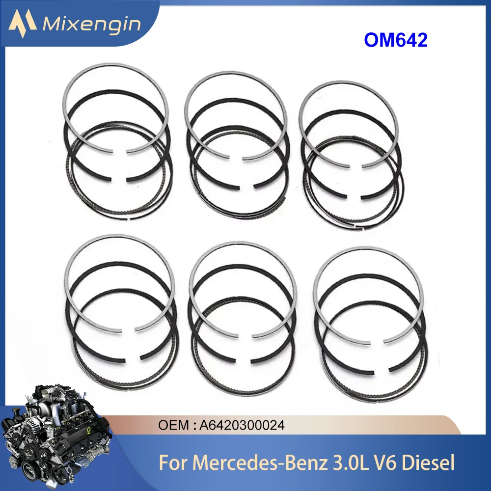 Engine Piston Rings Set STD 83mm Fit 3.0 L OM642 V6 Diesel Turbocharged For Mercedes-Benz Benz C320 E350 ML320 GL320 3.0L 05-19
Engine Piston Rings Set STD 83mm Fit 3.0 L OM642 V6 Diesel Turbocharged For Mercedes-Benz Benz C320 E350 ML320 GL320 3.0L 05-19