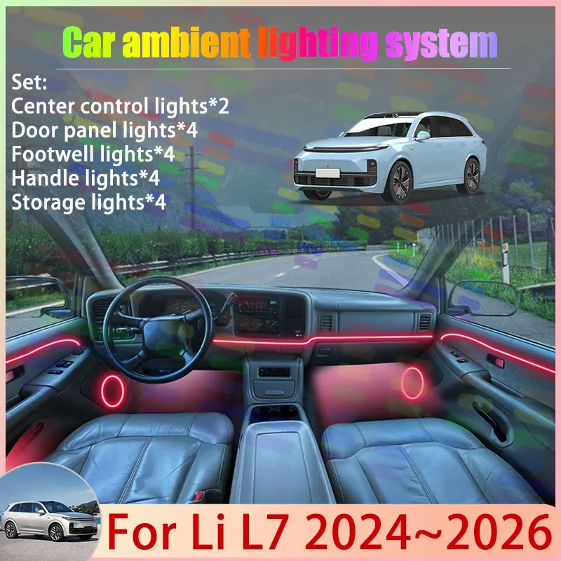 Для Li L7 2024 2025 2026 Lixiang X03 2/24 в 1, автомобильная атмосферная лампа, RGB абажур, ансамбль, стример, атмосферный набор, автозапчасти
Для Li L7 2024 2025 2026 Lixiang X03 2/24 в 1, автомобильная атмосферная лампа, RGB абажур, ансамбль, стример, атмосферный набор, автозапчасти