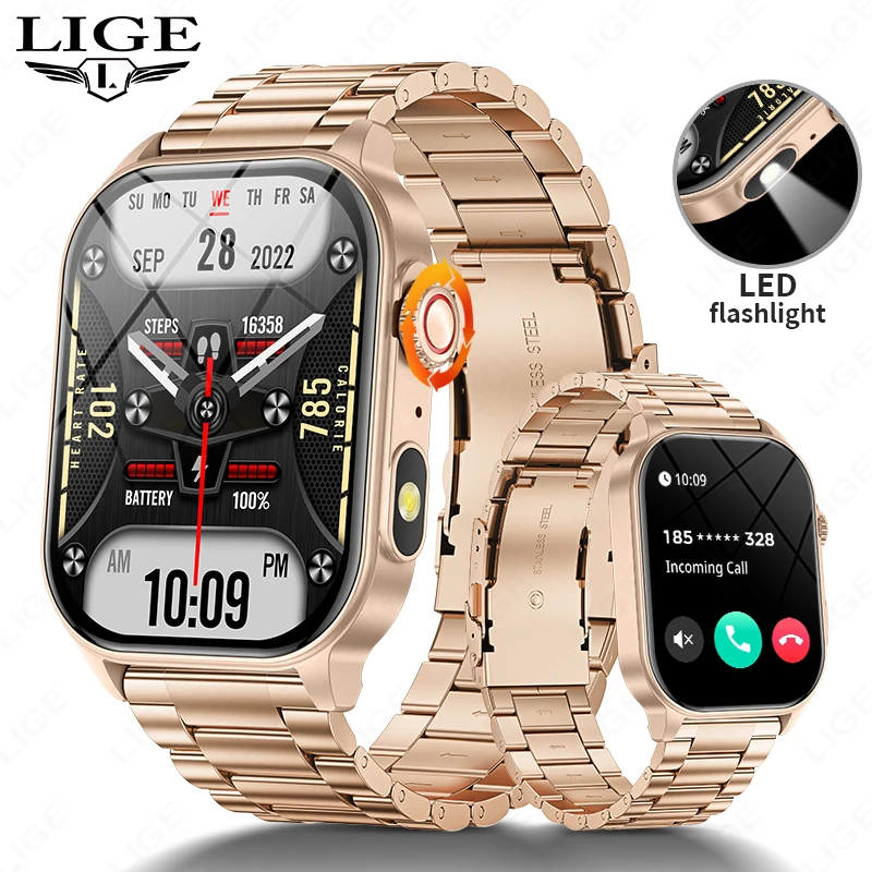 LIGE новые умные часы мужские светодиодные фонарики военные спортивные часы 2,01-дюймовый экран монитор здоровья Bluetooth вызов водонепроницаемые умные часы
LIGE новые умные часы мужские светодиодные фонарики военные спортивные часы 2,01-дюймовый экран монитор здоровья Bluetooth вызов водонепроницаемые умные часы
