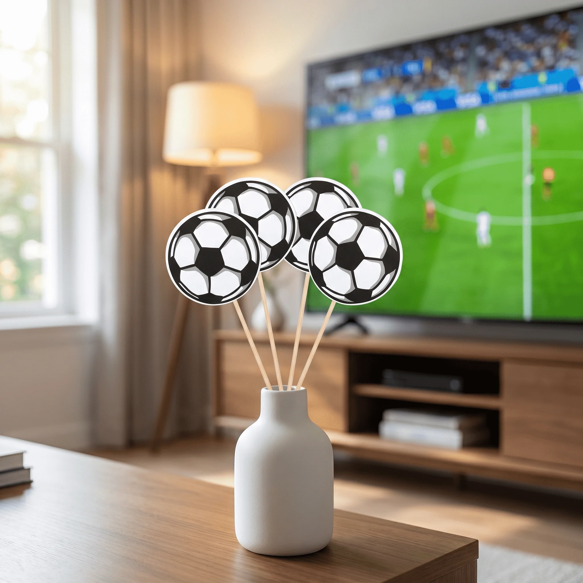 16Pcs Sports Decorative Sticks Soccer Vase Fillers Sports Boys Fans Birthday Table Centerpiece Home Party Outdoor Decor
16Pcs Sports Decorative Sticks Soccer Vase Fillers Sports Boys Fans Birthday Table Centerpiece Home Party Outdoor Decor