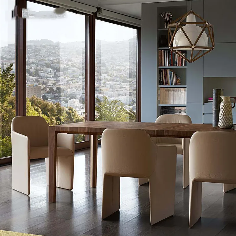 Dining chair leather art restaurant designer light luxury hotel postmodern leisure chair villa Italian minimalist
Dining chair leather art restaurant designer light luxury hotel postmodern leisure chair villa Italian minimalist