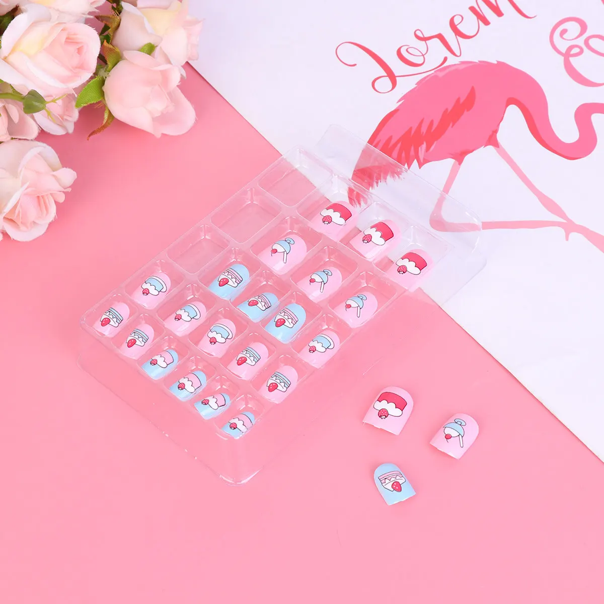 Cute Cartoon Nail Stickers Fake Sticket Nails Press 's Kit Charms for Adhesive Decals
Cute Cartoon Nail Stickers Fake Sticket Nails Press 's Kit Charms for Adhesive Decals