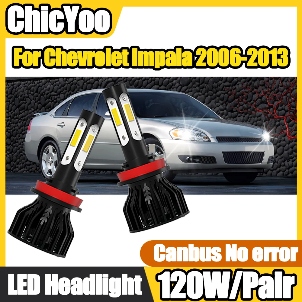 2PCS 120W High Power 20000LM LED Headlight Canbus No error Car Lights Auto Lamps 6000K White 12V For Chevrolet Impala 2006-2013
2PCS 120W High Power 20000LM LED Headlight Canbus No error Car Lights Auto Lamps 6000K White 12V For Chevrolet Impala 2006-2013
