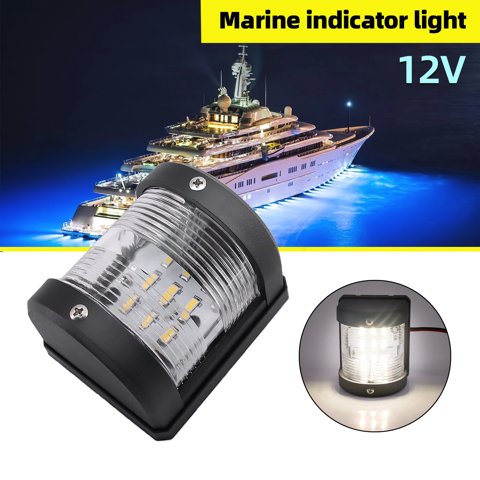 White Light 12V LED Marine Signal Navigation Light Waterproof Signal Light for Marine Boat Yacht Sailing Indicator Lighting
White Light 12V LED Marine Signal Navigation Light Waterproof Signal Light for Marine Boat Yacht Sailing Indicator Lighting