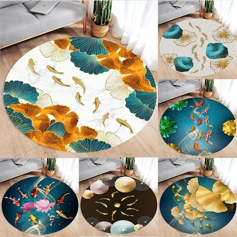 Modern Light Luxury Round Fish Scale Print Room Floor Mat Non-Slip Living Room Carpet Washable Home Decorative Mat
Modern Light Luxury Round Fish Scale Print Room Floor Mat Non-Slip Living Room Carpet Washable Home Decorative Mat