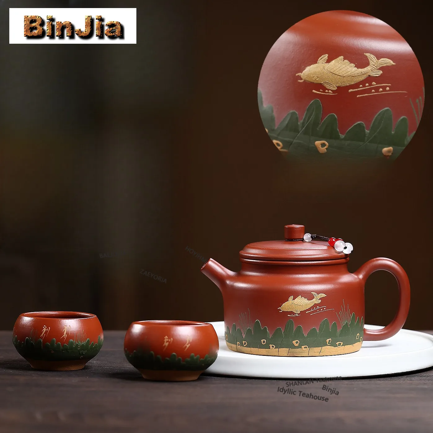 350ml Exquisite Yixing Purple Clay Teapots Handmade Fish Fun Dezhong Pot Raw Ore Zhu Mud Kettle Chinese Zisha Tea Set For Tea
350ml Exquisite Yixing Purple Clay Teapots Handmade Fish Fun Dezhong Pot Raw Ore Zhu Mud Kettle Chinese Zisha Tea Set For Tea