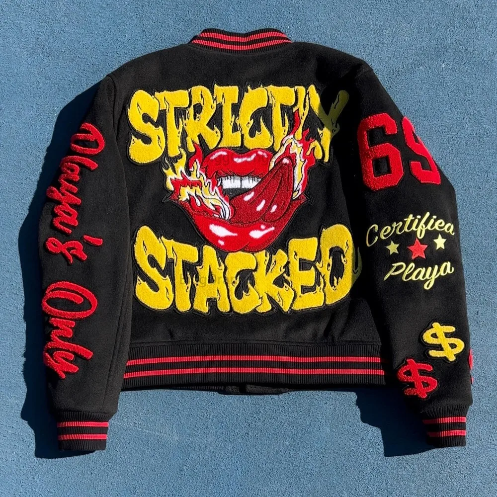 Y2k Jacket Coat Harajuku Retro Hip Hop Cartoon Letters Graphic Embroidery Oversized Jacket Mens New Gothic Baseball Uniform Coat
Y2k Jacket Coat Harajuku Retro Hip Hop Cartoon Letters Graphic Embroidery Oversized Jacket Mens New Gothic Baseball Uniform Coat