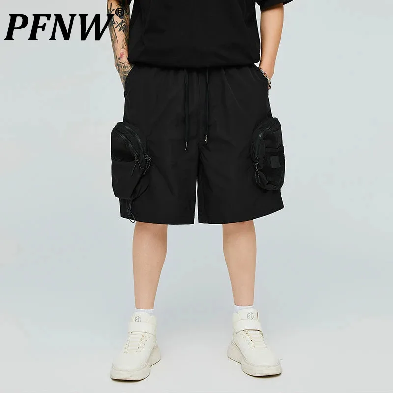 PFNW Dark Style Men's Shorts Three-dimensional Multi-pockets Drawstring Elastic Waist Straight Wide Leg Male Trousers 12C726
PFNW Dark Style Men's Shorts Three-dimensional Multi-pockets Drawstring Elastic Waist Straight Wide Leg Male Trousers 12C726
