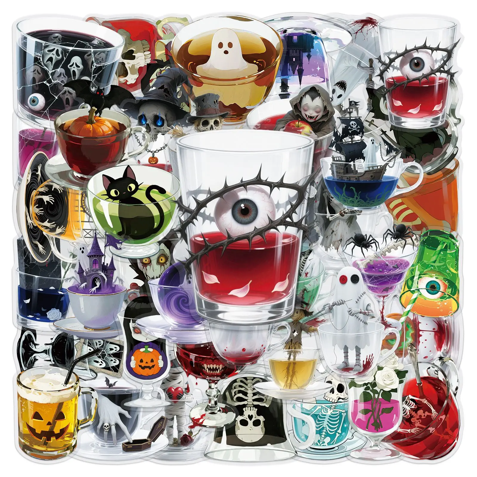 50PCS Halloween Monster Tea Cup Horror Pumpkin Head DIY Decoration Skateboard Water Cup iPad Waterproof Stickers Kids Toy
50PCS Halloween Monster Tea Cup Horror Pumpkin Head DIY Decoration Skateboard Water Cup iPad Waterproof Stickers Kids Toy