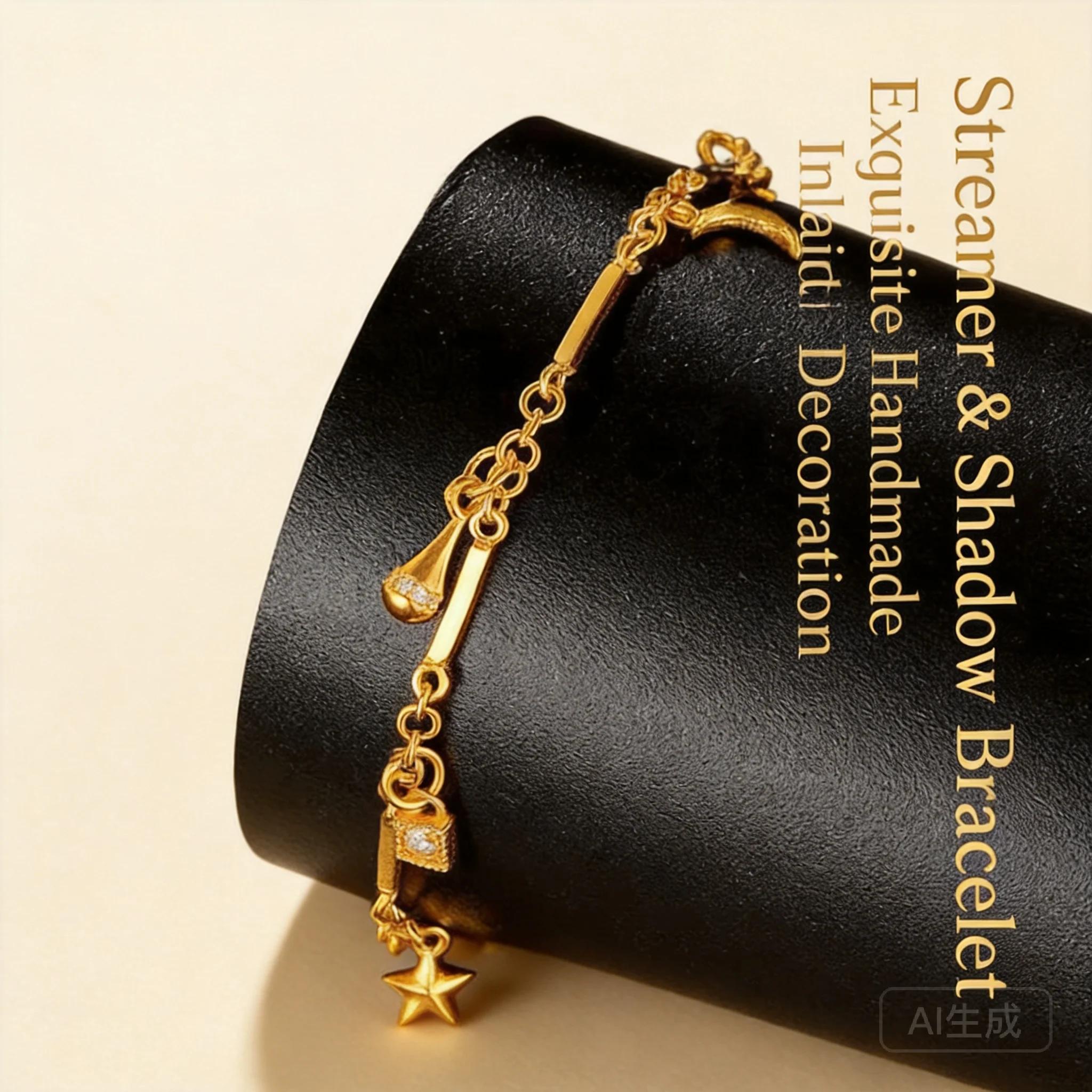 Chinese Style Lucky Golden Bracelet For Women Rhinestone Inlaid Star Pendant Blessing Fortune Good Luck Elegant Jewelry Ideal
Chinese Style Lucky Golden Bracelet For Women Rhinestone Inlaid Star Pendant Blessing Fortune Good Luck Elegant Jewelry Ideal