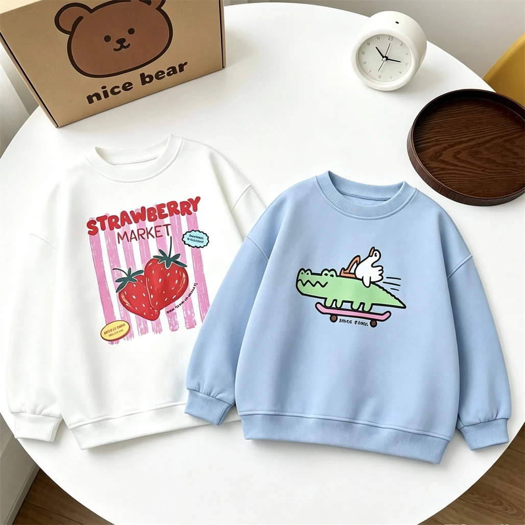 1-6Years Old Child Cartoon Clothing Long-sleeved Pullovers Round Neck Sweatshirts Spring Autumn Clothes Baby Crewneck Pullovers
1-6Years Old Child Cartoon Clothing Long-sleeved Pullovers Round Neck Sweatshirts Spring Autumn Clothes Baby Crewneck Pullovers