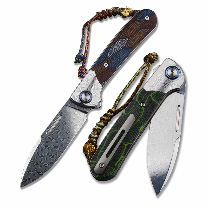 Damascus Steel Rose Pattern Folding Knife with Camo G10 Handle Outdoor Hunting Survival EDC Pocket Knife
Damascus Steel Rose Pattern Folding Knife with Camo G10 Handle Outdoor Hunting Survival EDC Pocket Knife