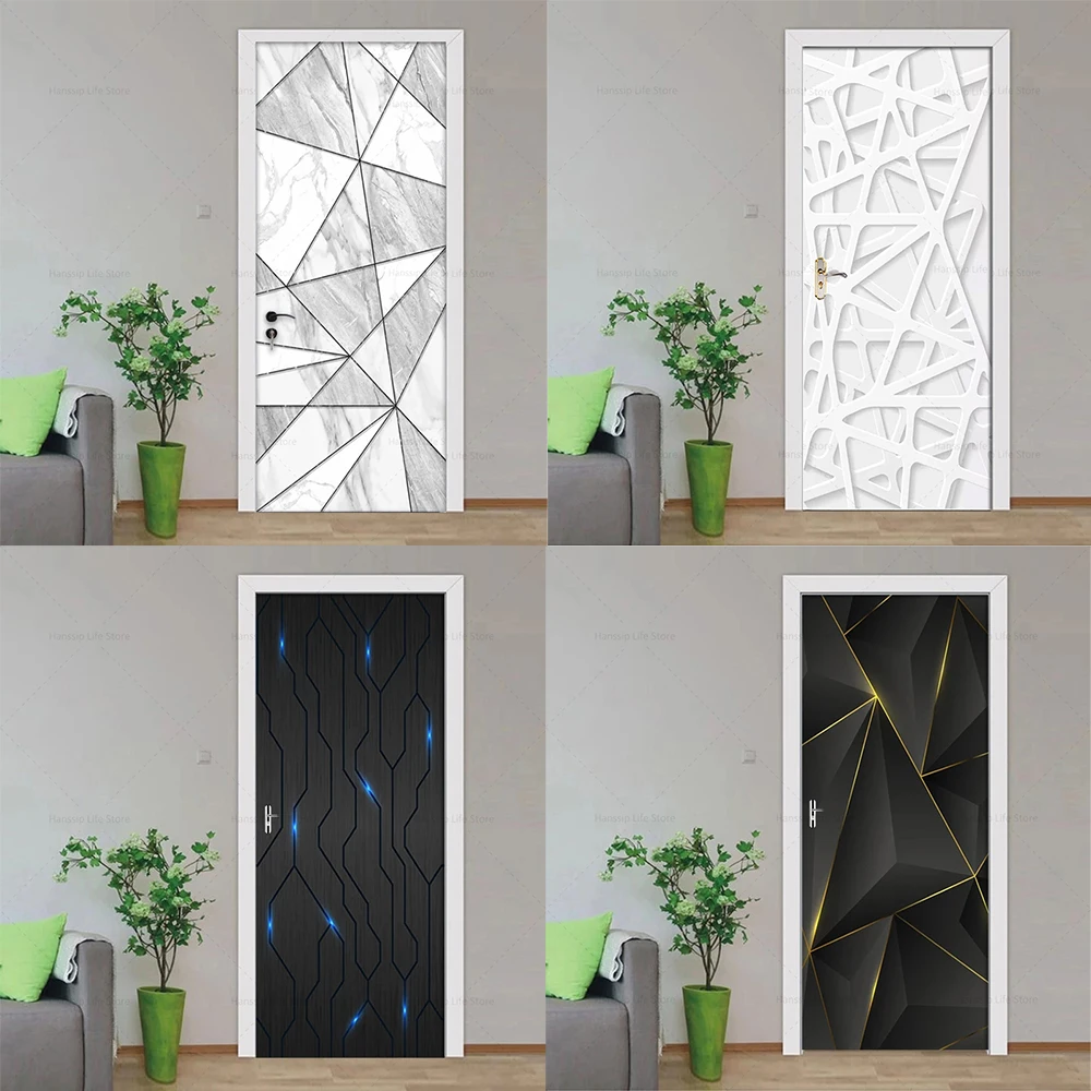3D three-dimensional geometric door sticker black and white style suitable for bedroom door sticker PVC waterproof self-adhesive
3D three-dimensional geometric door sticker black and white style suitable for bedroom door sticker PVC waterproof self-adhesive
