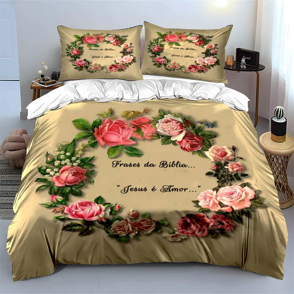 Biblical Floral Set for Home Decor kid's and adults' bedroom decor, Exquisite three-piece bedding set gift
Biblical Floral Set for Home Decor kid's and adults' bedroom decor, Exquisite three-piece bedding set gift