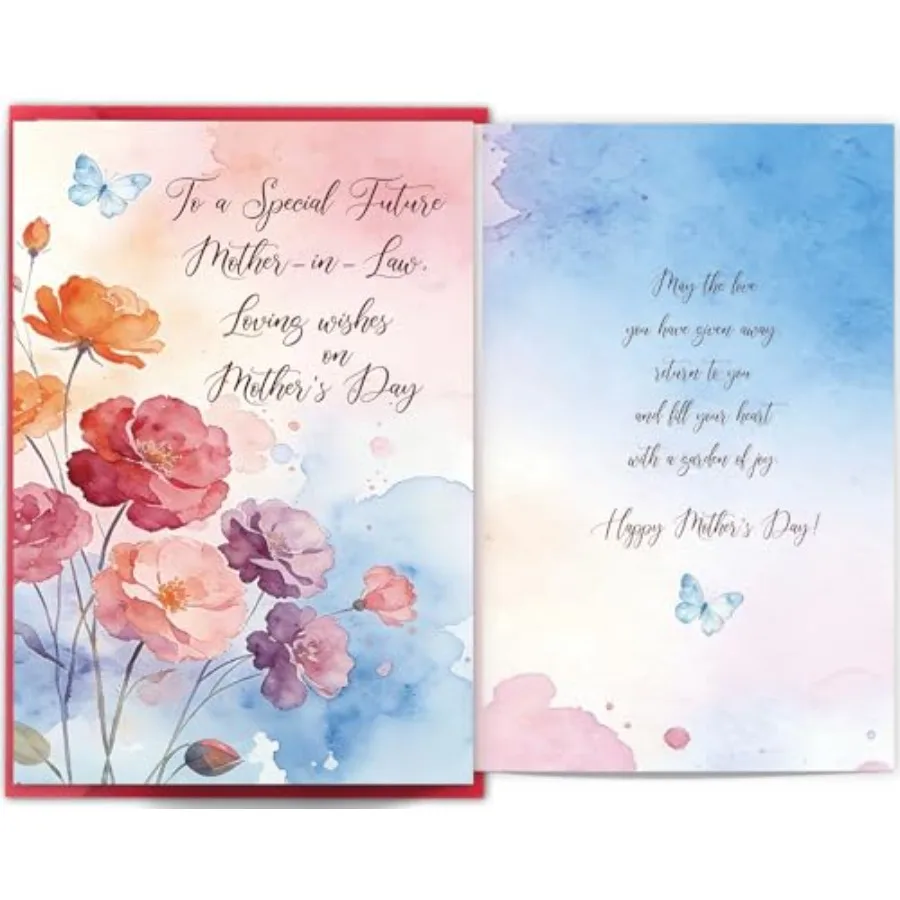 Mother's Day Card for, Mothers Day Gift for Future Mother in Law, 5.3 x 8 Inch, Luxury Red Envelope with Gold Seal Sticker
Mother's Day Card for, Mothers Day Gift for Future Mother in Law, 5.3 x 8 Inch, Luxury Red Envelope with Gold Seal Sticker