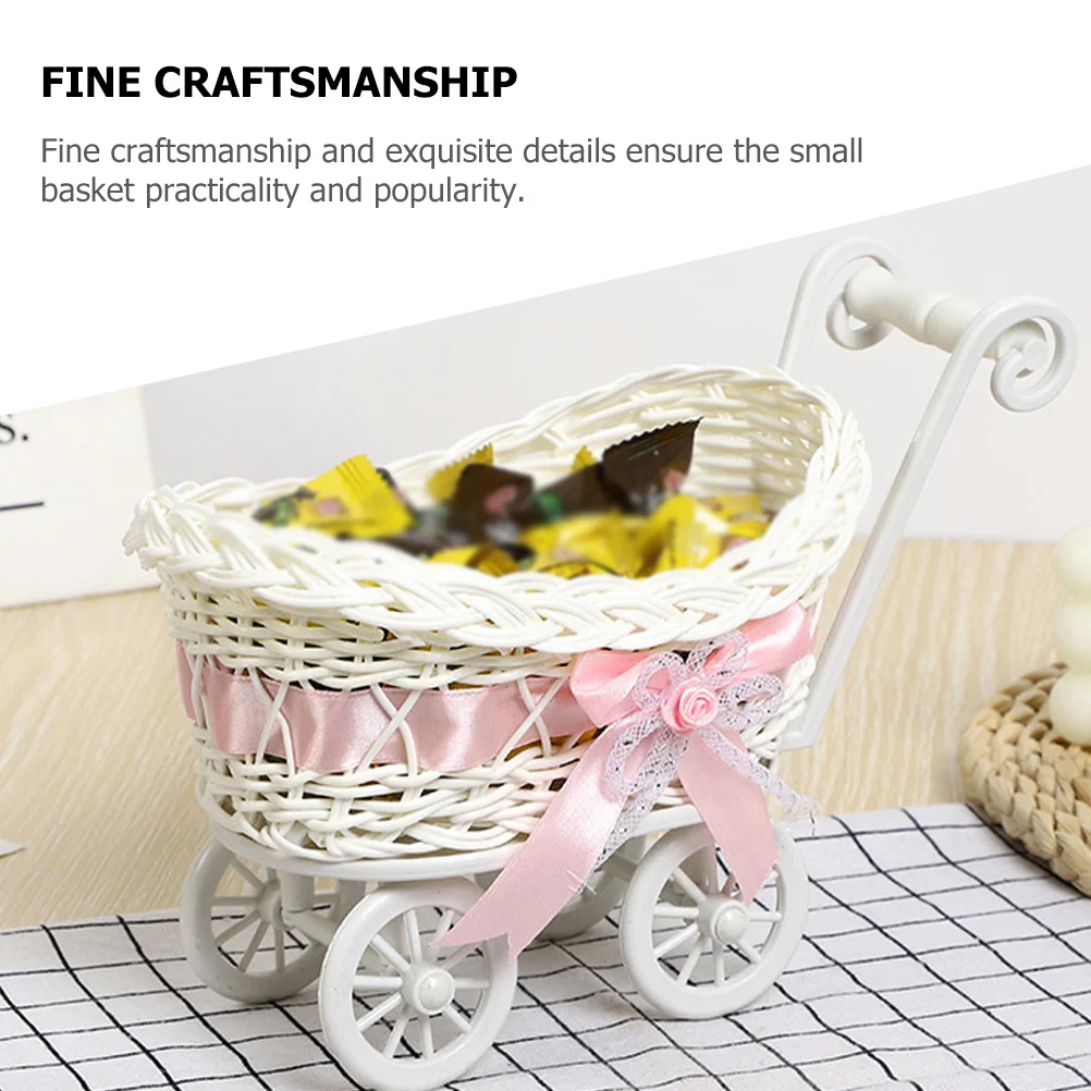 2Pcs Exquisite Woven Rattan Candy Basket Trolley Design Decor Gift Packing Storage Basket Imitation Rattan Baskets
2Pcs Exquisite Woven Rattan Candy Basket Trolley Design Decor Gift Packing Storage Basket Imitation Rattan Baskets