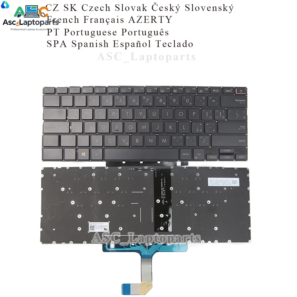 New French Portuguese Czech LA Spanish Keyboard for Asus ZenBook UX 393 UX393 UX393E UX393EA UX393J BACKLIT with Brown Printing
New French Portuguese Czech LA Spanish Keyboard for Asus ZenBook UX 393 UX393 UX393E UX393EA UX393J BACKLIT with Brown Printing