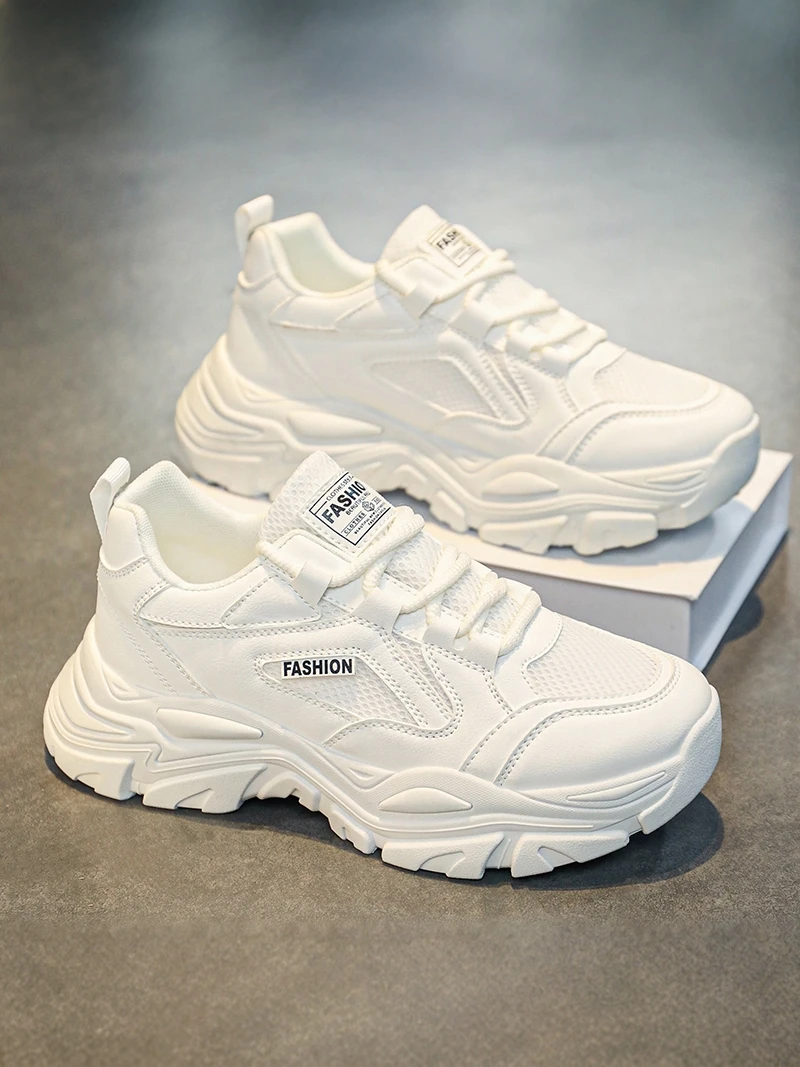 Men's Casual Sports Shoes Breathable Mesh Thick Bottom Anti-slip Wear-resistant Summer New Style Dad Shoes Simple White
Men's Casual Sports Shoes Breathable Mesh Thick Bottom Anti-slip Wear-resistant Summer New Style Dad Shoes Simple White