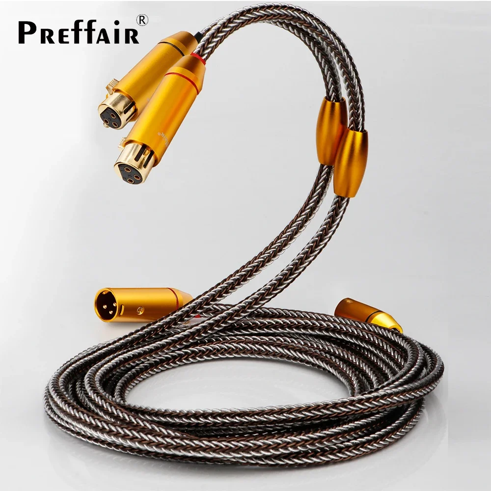 Preffair 3Pin XLR Balanced Cable X459+XR1819, 16Corex OCC & Silver Plated, High Quality PVC, Compatible with CDS, Microphones, S
Preffair 3Pin XLR Balanced Cable X459+XR1819, 16Corex OCC & Silver Plated, High Quality PVC, Compatible with CDS, Microphones, S
