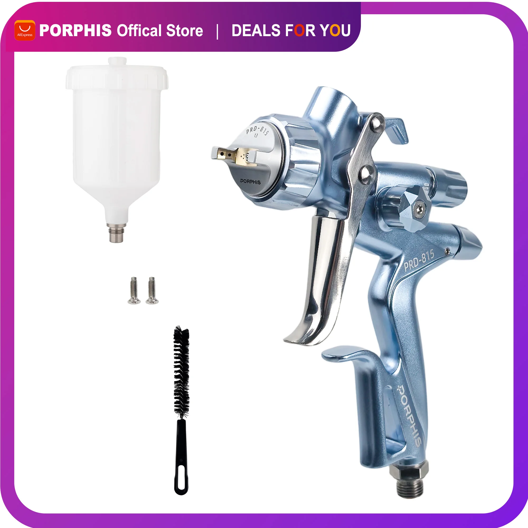 Original PORPHIS PRD-815 MP spray paint gun Gravity Feed paint automotive airbrush paint sprayers for professional car
Original PORPHIS PRD-815 MP spray paint gun Gravity Feed paint automotive airbrush paint sprayers for professional car