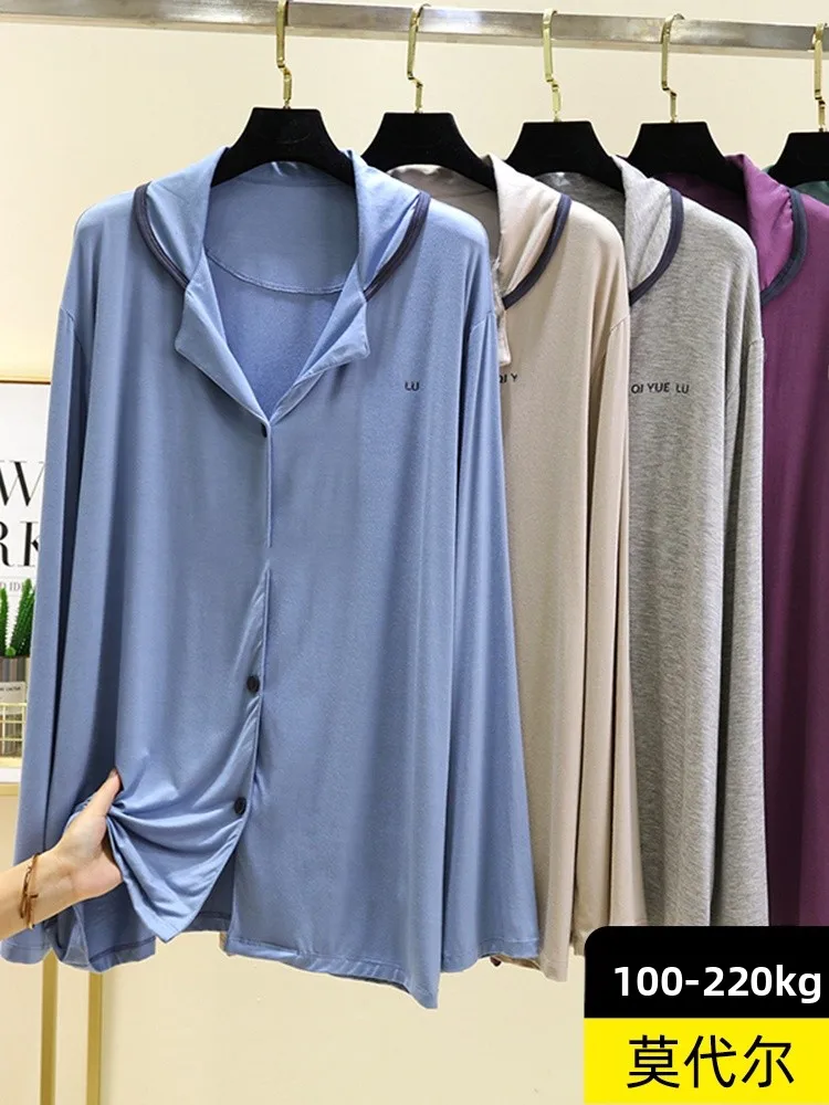 Loose Fit Men's Modal Casual Shirt Large Size Lapel Home Clothes Can Be Worn outside Middle Youth Pocket Sleepwear
Loose Fit Men's Modal Casual Shirt Large Size Lapel Home Clothes Can Be Worn outside Middle Youth Pocket Sleepwear