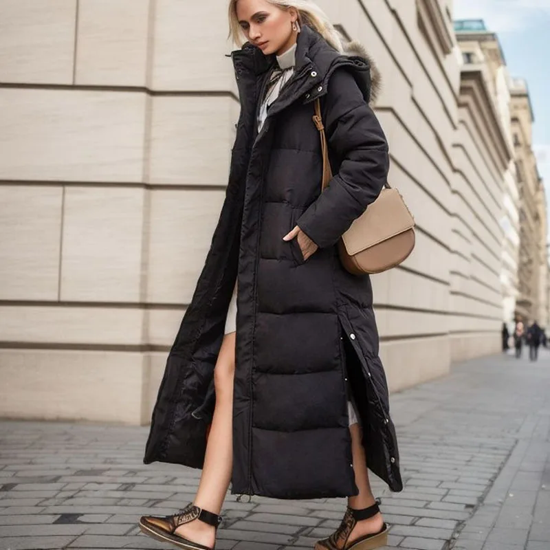 Overcoat Winter Warm Hooded Women Cotton Padded Jacket 2025 New Fashion And Elegant Solid-Color Women's Down Cotton Jacket H358
Overcoat Winter Warm Hooded Women Cotton Padded Jacket 2025 New Fashion And Elegant Solid-Color Women's Down Cotton Jacket H358