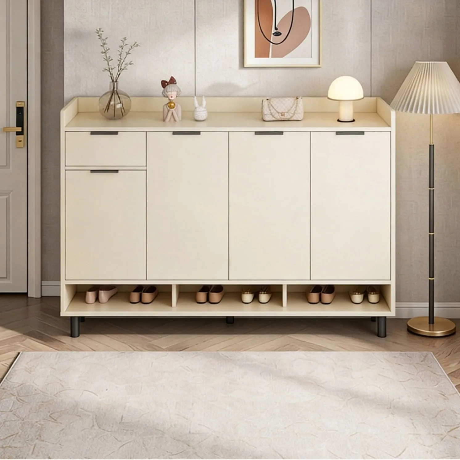 Integrated storage at the door of the home, storage against the wall, living room locker
Integrated storage at the door of the home, storage against the wall, living room locker