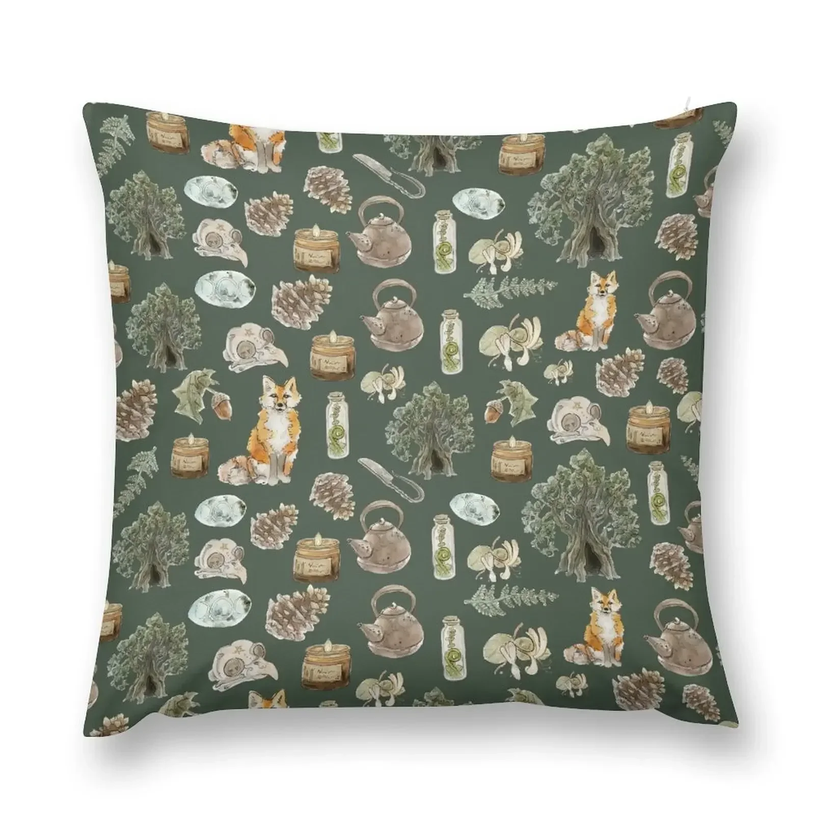 Forest Witch Aesthetic Pattern - Wrap Around with Green Background Throw Pillow Sofa Cover christmas pillow case pillow
Forest Witch Aesthetic Pattern - Wrap Around with Green Background Throw Pillow Sofa Cover christmas pillow case pillow
