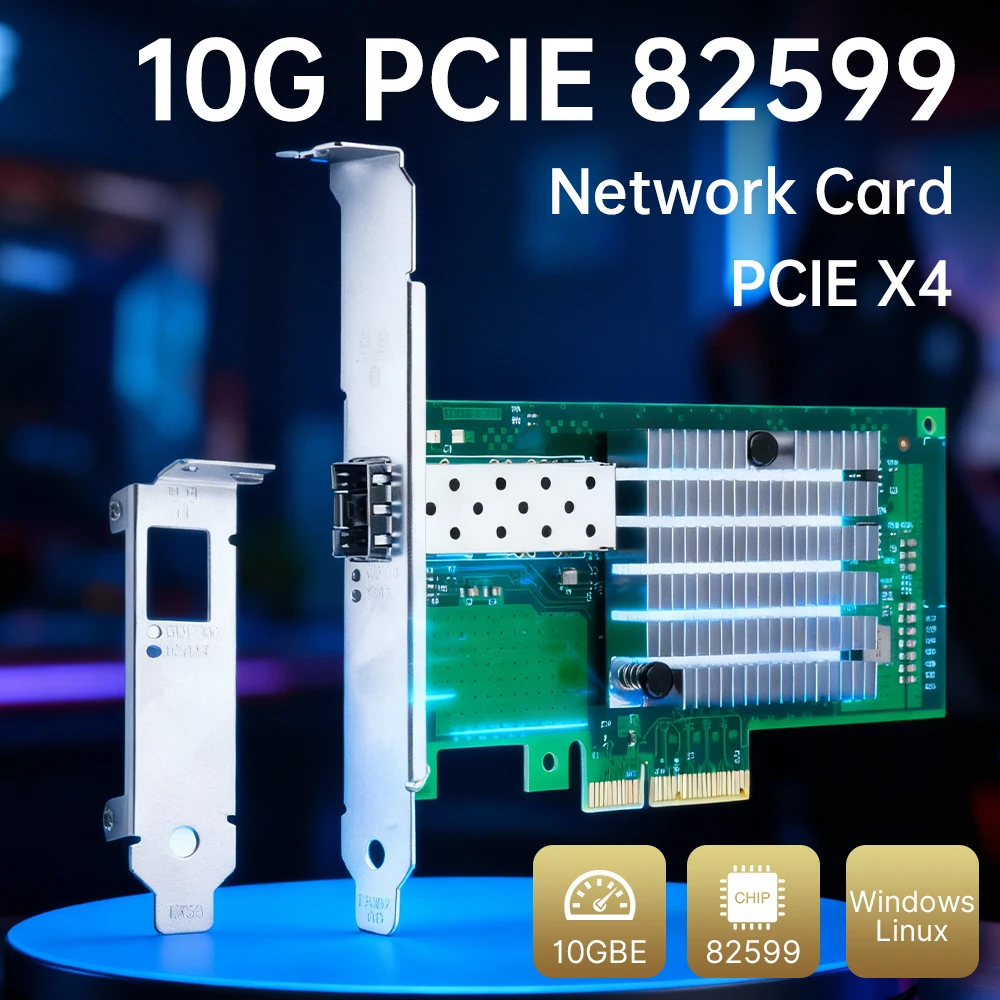 Сетевая карта PCIe 10 Гбит/с X520-DA1 с чипом 82599 PCIe x4 на двойной порт SFP+ Lan Card Ethernet-адаптер для сервера Windows Linux
Сетевая карта PCIe 10 Гбит/с X520-DA1 с чипом 82599 PCIe x4 на двойной порт SFP+ Lan Card Ethernet-адаптер для сервера Windows Linux