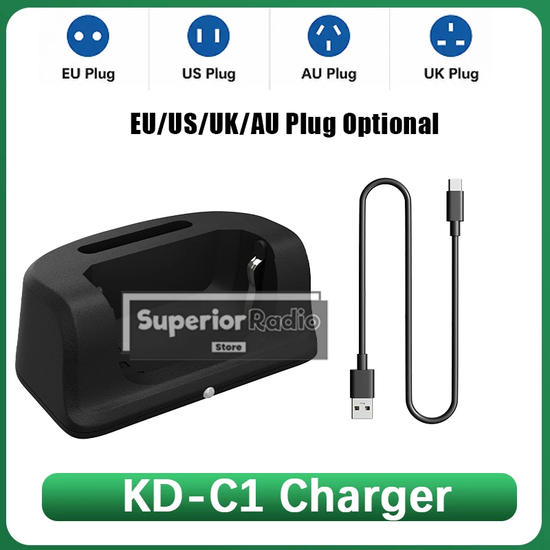 KC-Z1R3 Base Charge Dock Type-C Jack KD-C1 Charger EU US UK AU Plug Compatible with KD-C2 KD-C1 Plus Walkie Talkie Accessories
KC-Z1R3 Base Charge Dock Type-C Jack KD-C1 Charger EU US UK AU Plug Compatible with KD-C2 KD-C1 Plus Walkie Talkie Accessories