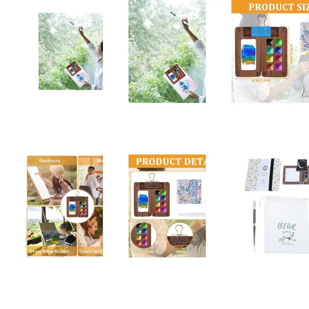 8/15 Color Portable Sketchbook Palettes Travel Watercolor Set Palettes Paint Box A4WF 
8/15 Color Portable Sketchbook Palettes Travel Watercolor Set Palettes Paint Box A4WF
