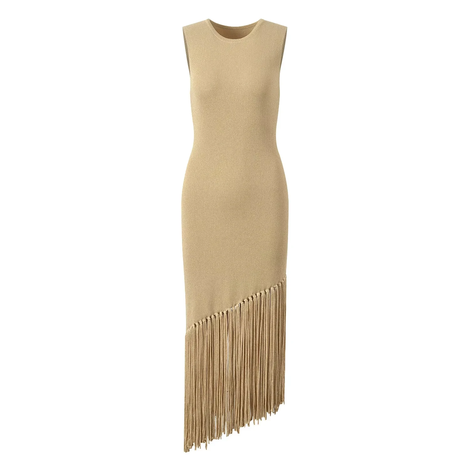 2024 Summer Lady O-neckline Sleeveless Women Knitted Slim Fitted Designed Tassel Solid Long Dresses
2024 Summer Lady O-neckline Sleeveless Women Knitted Slim Fitted Designed Tassel Solid Long Dresses