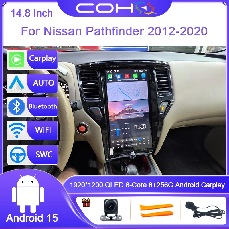 14.8 Inch For Nissan Pathfinder 2012-2020 Android 15 8-Core 8G+256G Car Multimedia Player Stereo Receiver Radio GPS 4G Carplay
14.8 Inch For Nissan Pathfinder 2012-2020 Android 15 8-Core 8G+256G Car Multimedia Player Stereo Receiver Radio GPS 4G Carplay