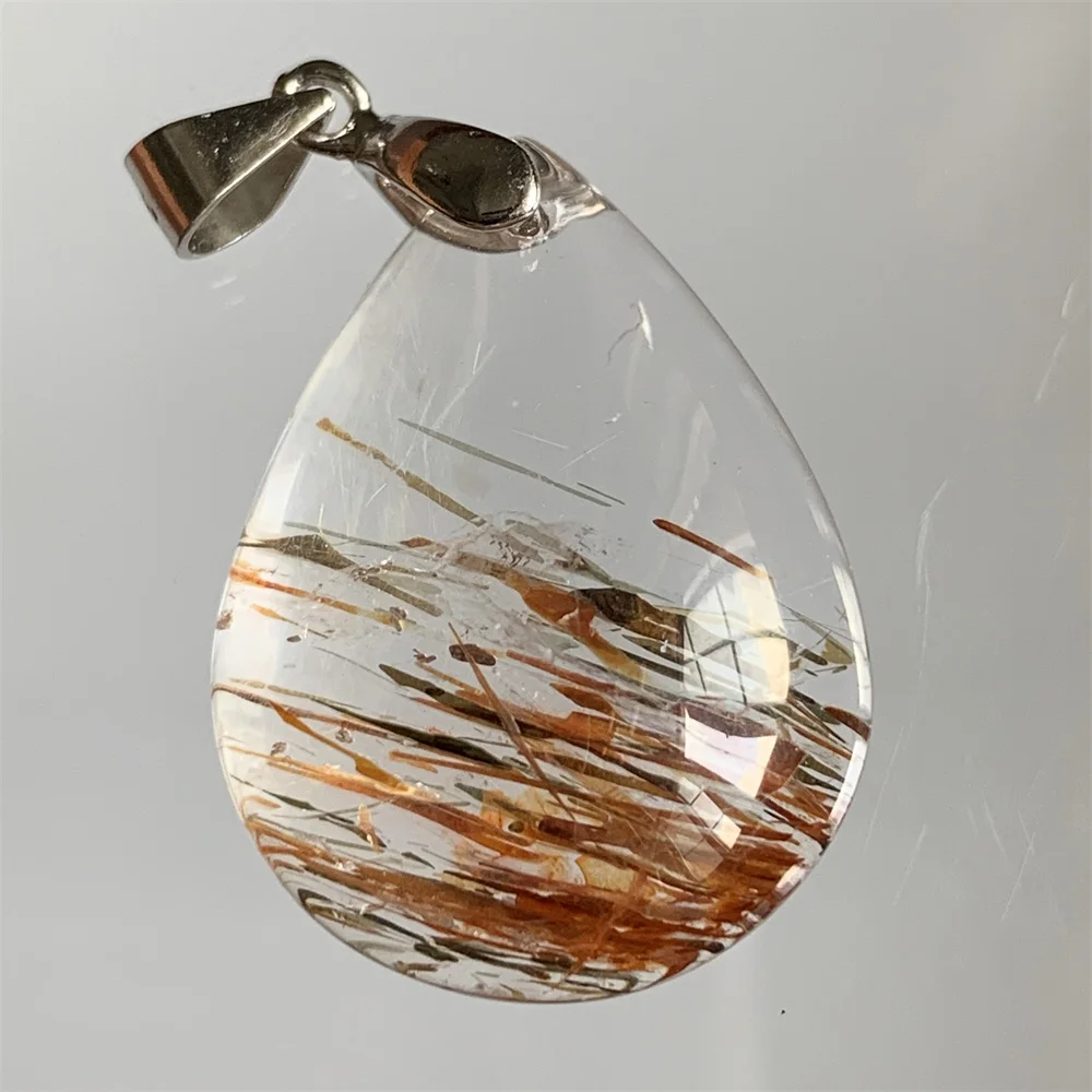 Natural Super Seven 7 Black Gold Hair Crystals Pendants Women Rutilated Clear Healing Bead Transparent Quartz Jewelry 925 Silver
Natural Super Seven 7 Black Gold Hair Crystals Pendants Women Rutilated Clear Healing Bead Transparent Quartz Jewelry 925 Silver