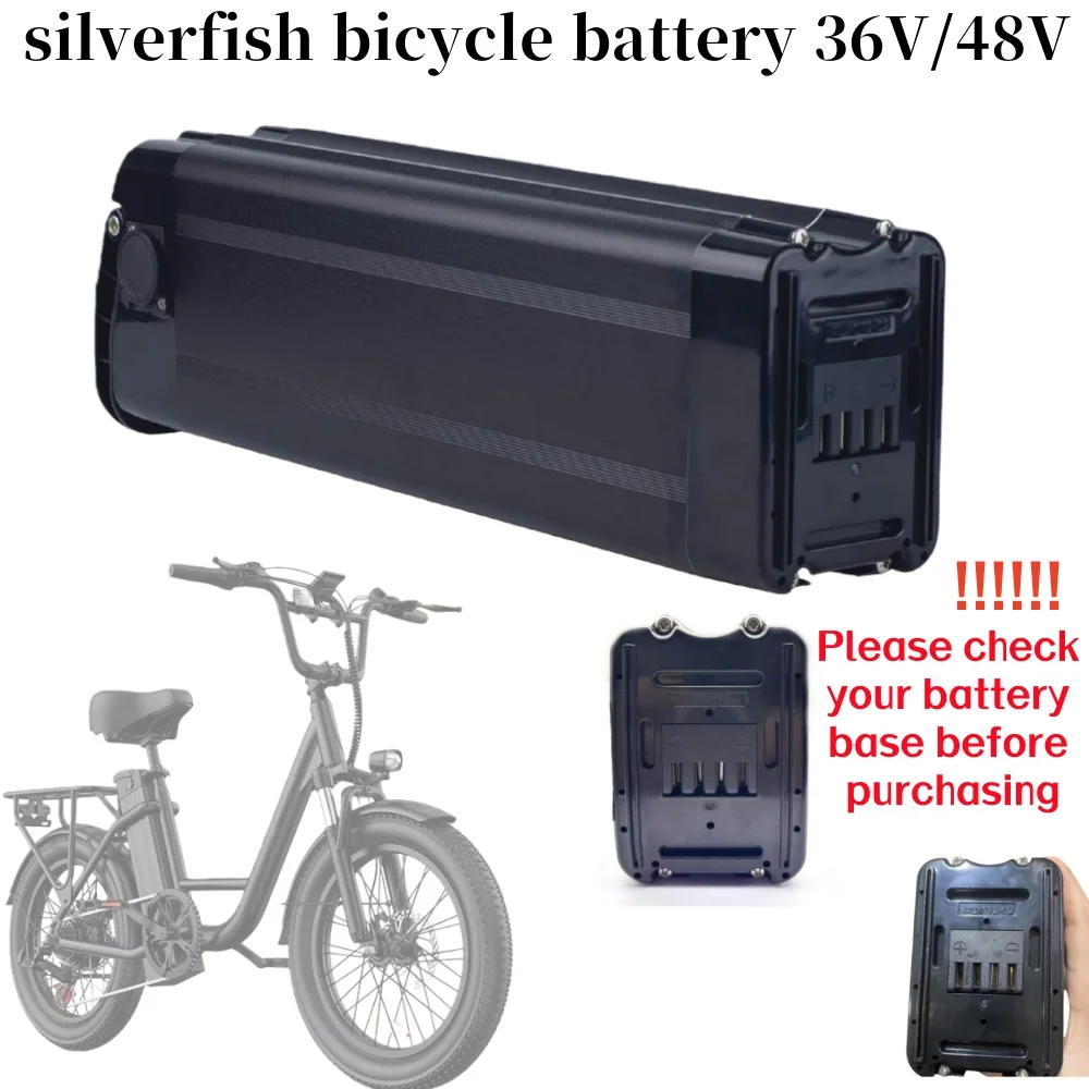 36V/48V 12Ah 15Ah 17Ah 20Ah Silver Fish Li-ion Battery for 250W~1000W Folding Bicycle motors,with 54.6V 2A Charger.
36V/48V 12Ah 15Ah 17Ah 20Ah Silver Fish Li-ion Battery for 250W~1000W Folding Bicycle motors,with 54.6V 2A Charger.