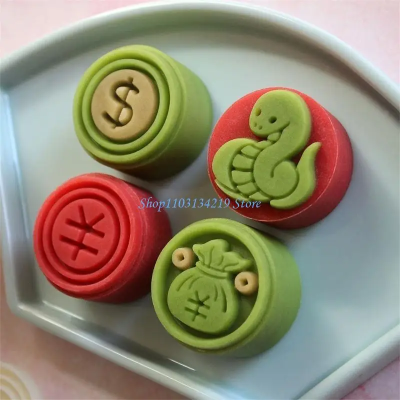 N5KC Snake Money Moon Cake Molds Cookie Stamp Hand Pressure Moon Cake Baking Tool
N5KC Snake Money Moon Cake Molds Cookie Stamp Hand Pressure Moon Cake Baking Tool