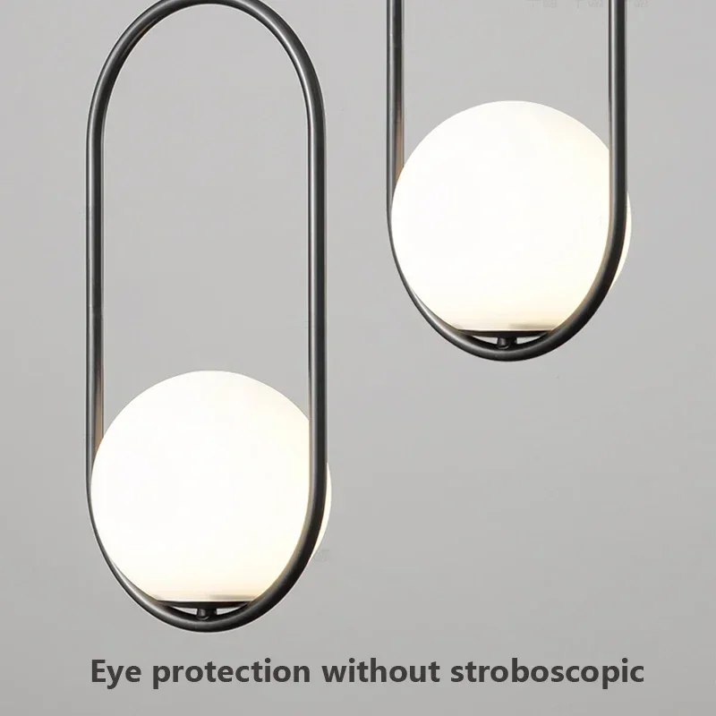 Dining Room Bedside Modern Glass Pendant Lights Kitchen Hanging Lamps For Ceiling High-quality iron Nordic Suspension Chandelier
Dining Room Bedside Modern Glass Pendant Lights Kitchen Hanging Lamps For Ceiling High-quality iron Nordic Suspension Chandelier